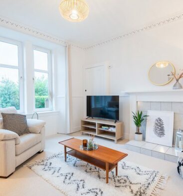 Living room at 104 Glengate self catering accommodation in Kirriemuir