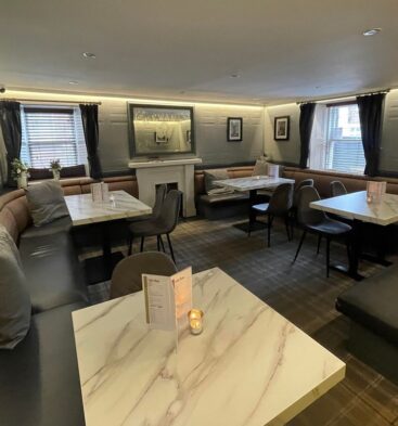 Dining area at the Airlie Arms Hotel, Kirriemuir