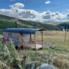 Exterior view of Bruadar glamping hut in Glen Isla