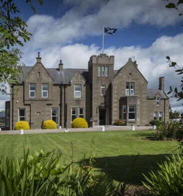 Exterior view of Carlogie House in Carnoustie