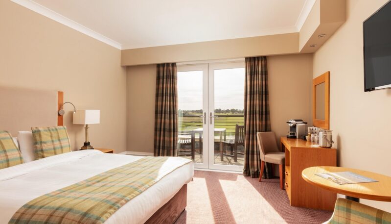 Deluxe double bedroom with balcony at Carnoustie Golf Hotel