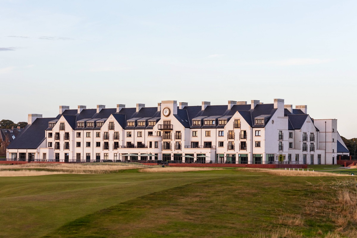 Exterior view of Carnoustie Golf Hotel from the golf course