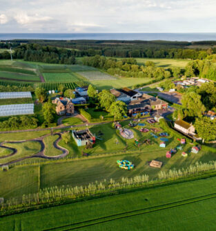Aerial view of Charleton Farm near Montrose