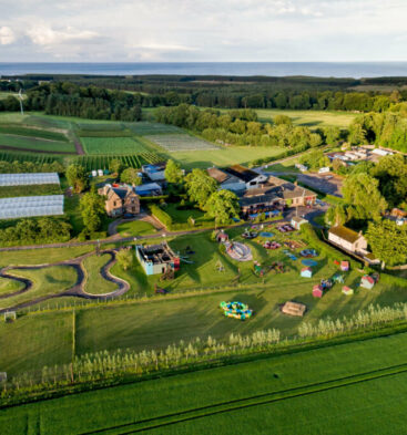 Aerial view of Charleton Farm near Montrose