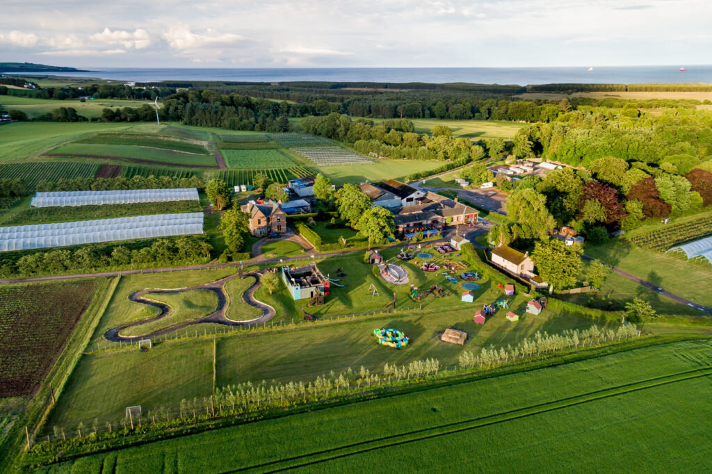 Aerial view of Charleton Farm near Montrose