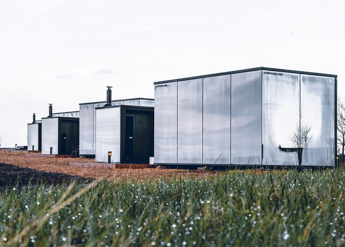 Exterior view of ÖÖD by Arbikie self catering accommodation near Montrose