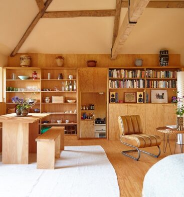 Open plan living at Stable Studio near Kirriemuir