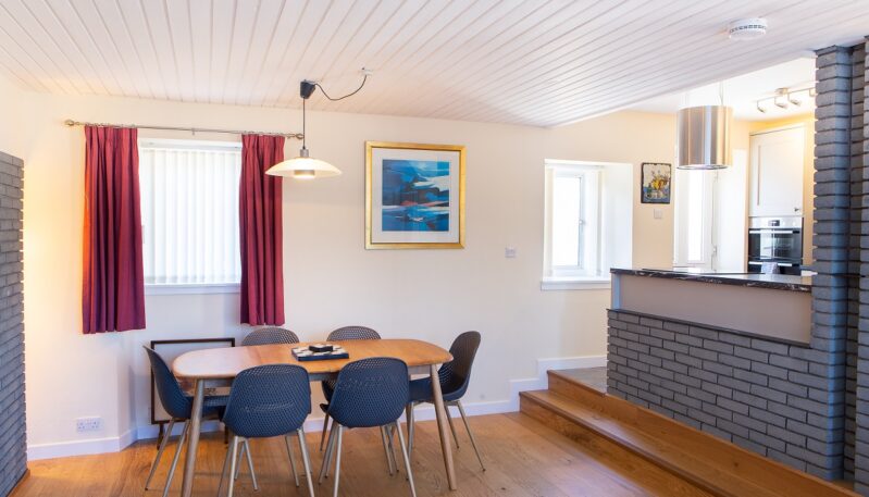 Kitchen and dining at The Albatross in Carnoustie