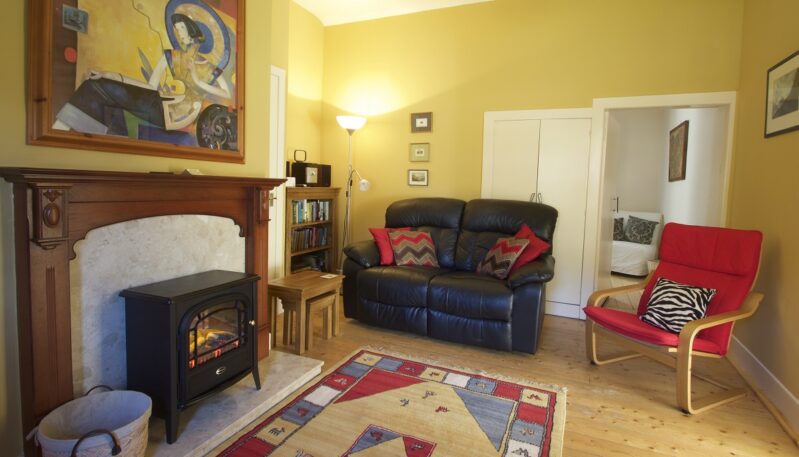 Living room at The West Lodge near Arbroath