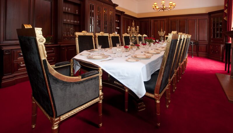 Dining room at Turin Castle near Forfar