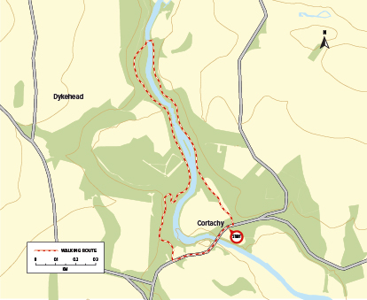 Walking Trail: Cortachy River Walk Route Map