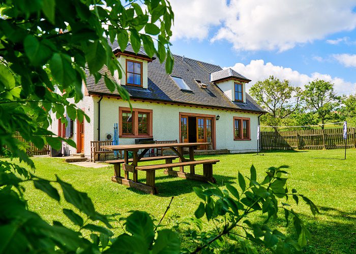 Exterior view of Wester Derry Farm Holidays near Kirriemuir