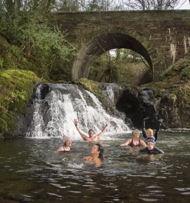 Wild Swimming at Arbirlot Falls near Arbroath